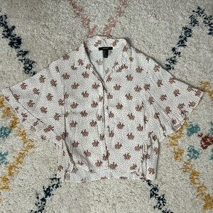Forever 21 Floral Cropped Blouse